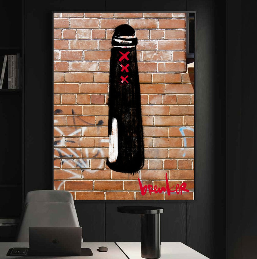 Amsterdammertje stencil streetart