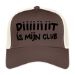 Diiiiit is mijn club zwarte letters Trucker Cap - bruin/beige