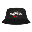 WZAWZDB. Witte letters. Vissershoed - zwart
