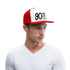 90 minuten lang. Zwarte letters. Trucker Cap - wit/rood