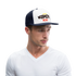 WZAWZDB. Witte letters. Trucker Cap - wit/navy