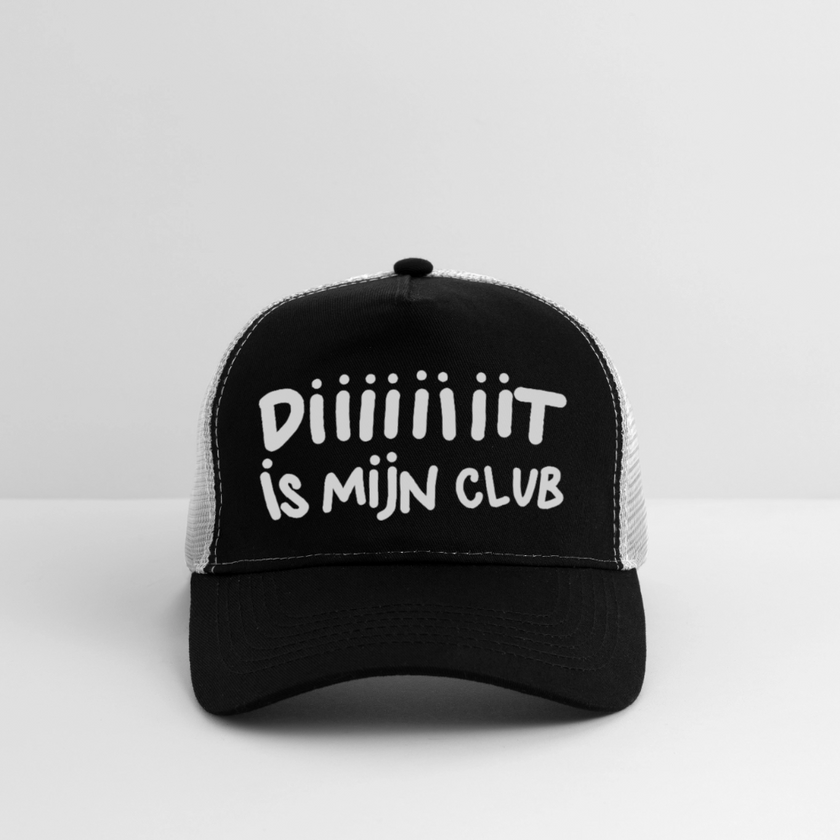 Diiiiit is mijn club. Trucker Cap - zwart/steengrijs