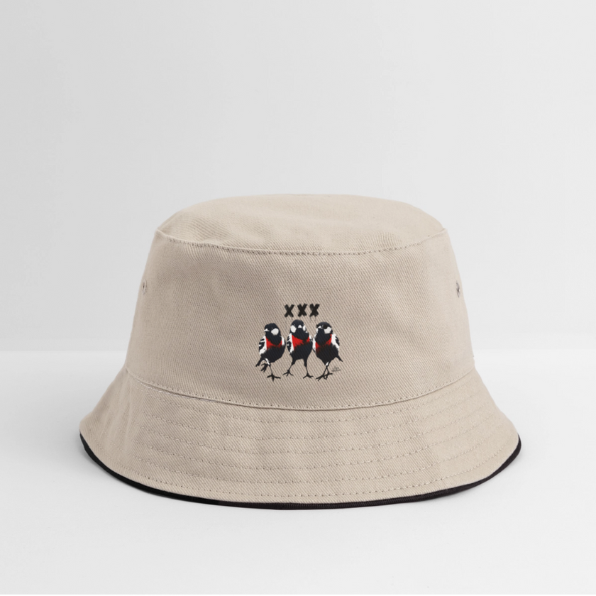 Three Little Birds Vissershoed Bucket hat - kaki/zwart