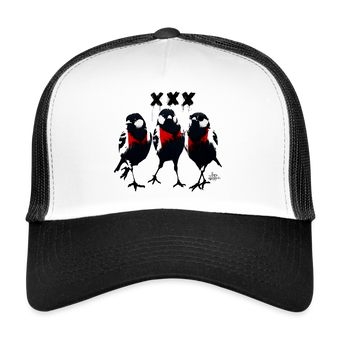Three Little Birds. Trucker Cap - wit/zwart
