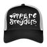 Dappere Strijders. Witte letters. Trucker Cap - zwart/steengrijs