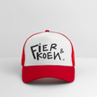 Fier en Koen zwarte letters. Trucker Cap - wit/rood