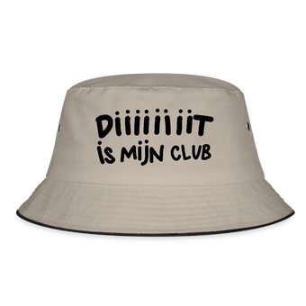 Diiiit is mijn club Ajacied zwarte letter Vissershoed - kaki/zwart