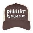 Diiiiit is mijn club. Trucker Cap - bruin/beige