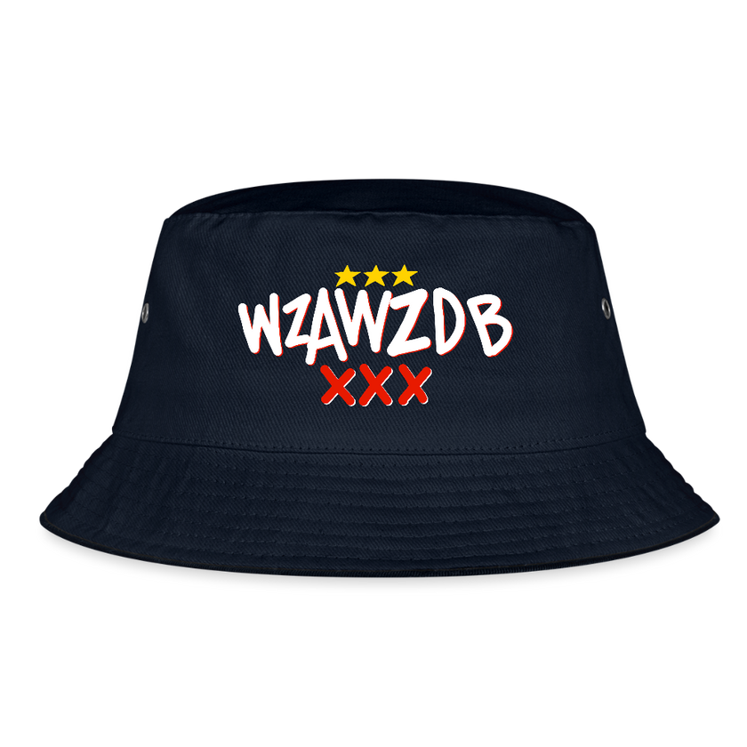 WZAWZDB. Witte letters. Vissershoed - navy