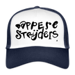 Dappere Strijders. Zwarte letters.Trucker Cap - wit/navy