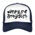 Dappere Strijders. Zwarte letters.Trucker Cap - wit/navy