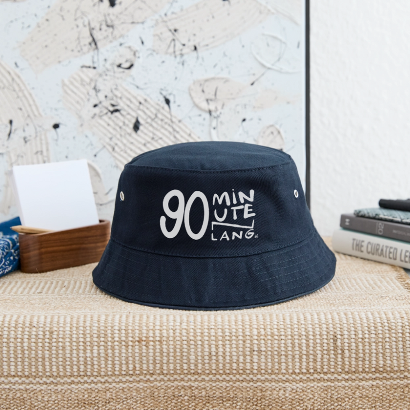 90 minuten lang witte letters Vissershoed - navy