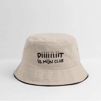 Diiiit is mijn club Ajacied zwarte letter Vissershoed - kaki/zwart
