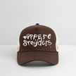 Dappere Strijders. Witte letters. Trucker Cap - bruin/beige