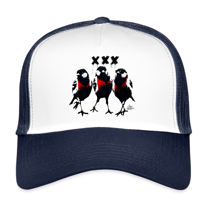 Three Little Birds. Trucker Cap - wit/navy