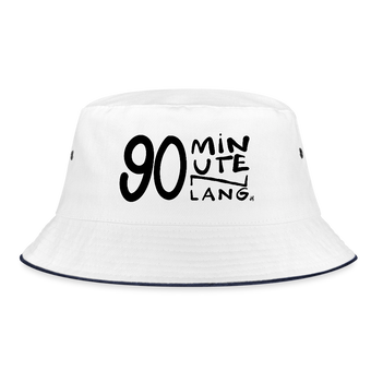 90 minuten lang zwarte letters Vissershoed - wit/navy