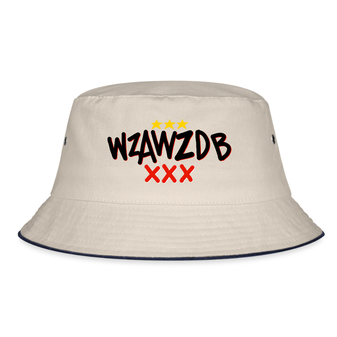 WZAWZDB. Zwart. Vissershoed - natuur/navy