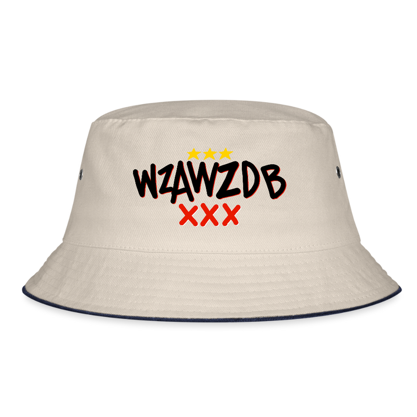 WZAWZDB. Zwart. Vissershoed - natuur/navy