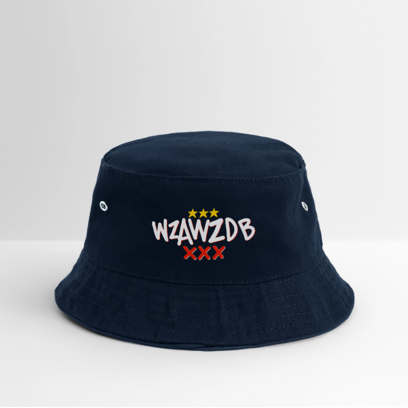 WZAWZDB. Witte letters. Vissershoed - navy