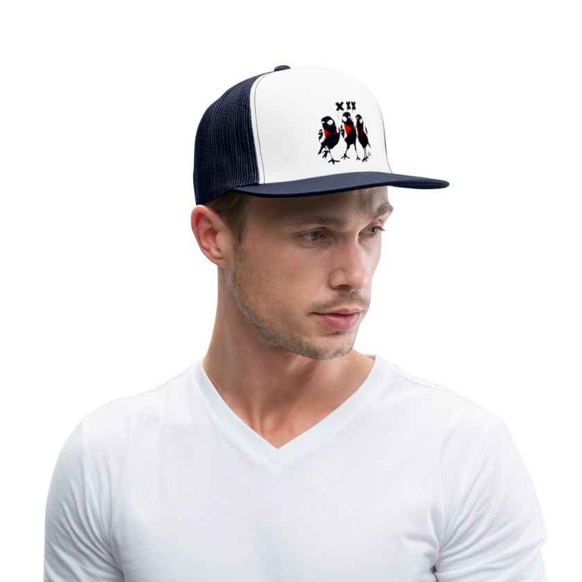 Three Little Birds. Trucker Cap - wit/navy