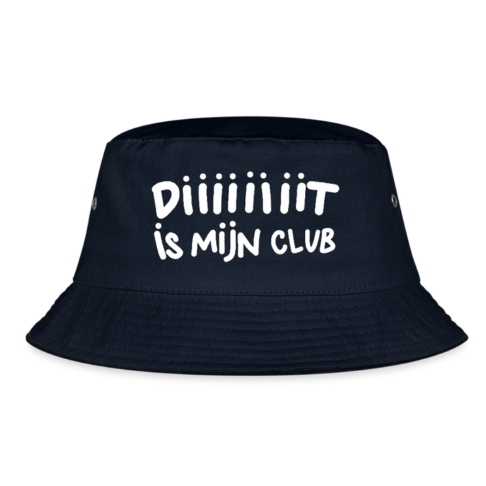 Diiiit is mijn club Ajacied witte letter Vissershoed - navy