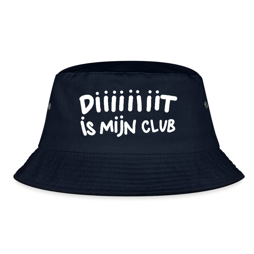 Diiiit is mijn club Ajacied witte letter Vissershoed - navy