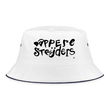 Dappere Strijders zwarte letter. Vissershoed - wit/navy