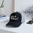 Fier en Koen witte letters. Trucker Cap - zwart/steengrijs