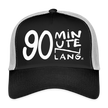 90 minuten lang. Witte letters. Trucker Cap - zwart/steengrijs