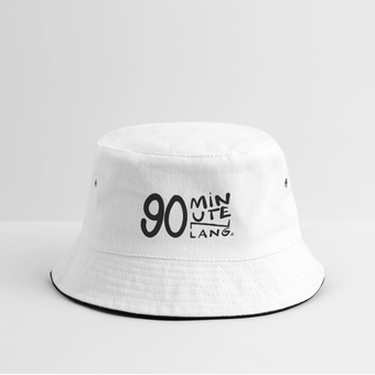 90 minuten lang zwarte letters Vissershoed - wit/navy