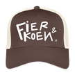 Fier en Koen witte letters. Trucker Cap - bruin/beige