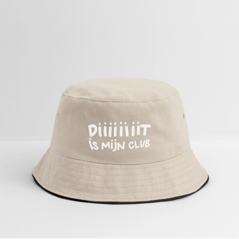Diiiit is mijn club Ajacied witte letter Vissershoed - natuur/navy