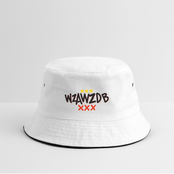 WZAWZDB. Zwart. Vissershoed - wit/navy
