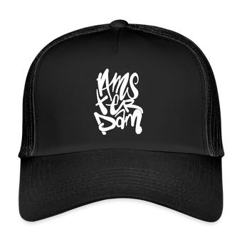 Amsterdam Zwarte Trucker Cap - zwart/zwart
