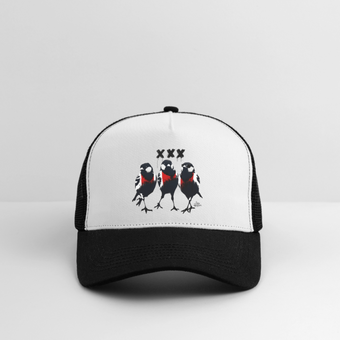 Three Little Birds. Trucker Cap - wit/zwart