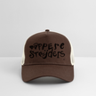 Dappere Strijders. Zwarte letters.Trucker Cap - bruin/beige