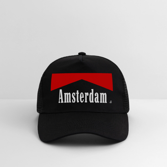 Amsterdam peukie. Trucker Cap - zwart/zwart