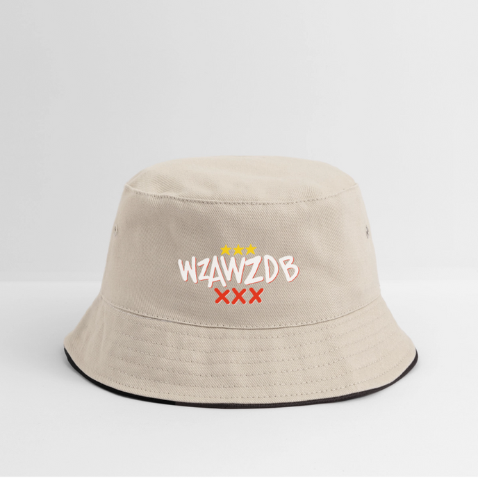 WZAWZDB. Witte letters. Vissershoed - natuur/navy