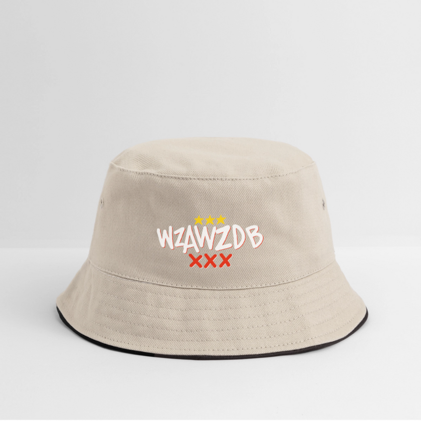 WZAWZDB. Witte letters. Vissershoed - natuur/navy
