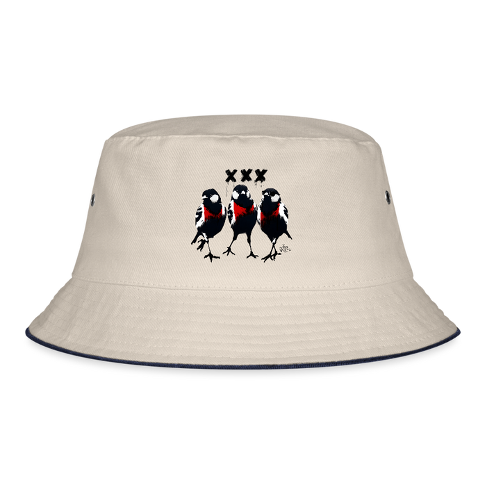 Three Little Birds Vissershoed Bucket hat - natuur/navy