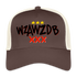WZAWZDB. Witte letters. Trucker Cap - bruin/beige