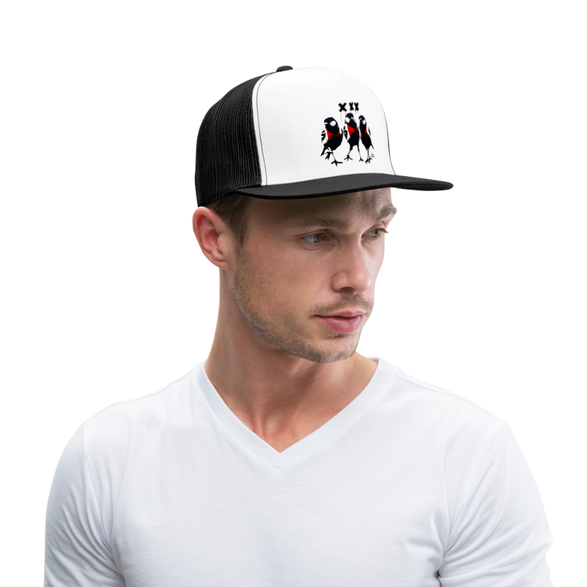 Three Little Birds. Trucker Cap - wit/zwart