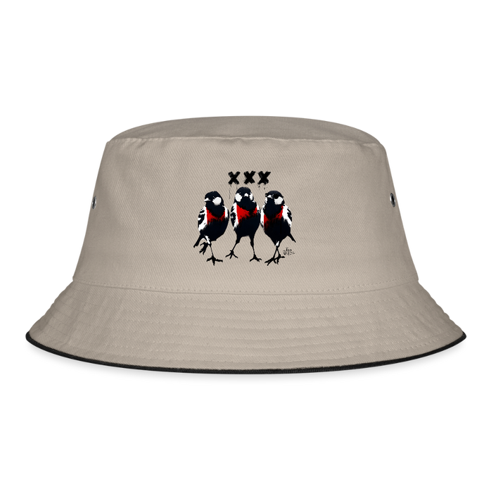 Three Little Birds Vissershoed Bucket hat - kaki/zwart