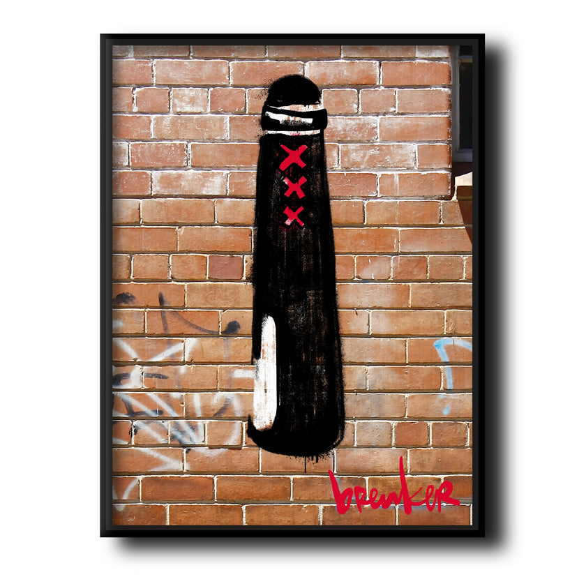 Amsterdammertje stencil streetart