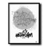 Stadsplattegrond poster van Amsterdam streetart stijl