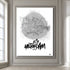 Stadsplattegrond poster van Amsterdam streetart stijl