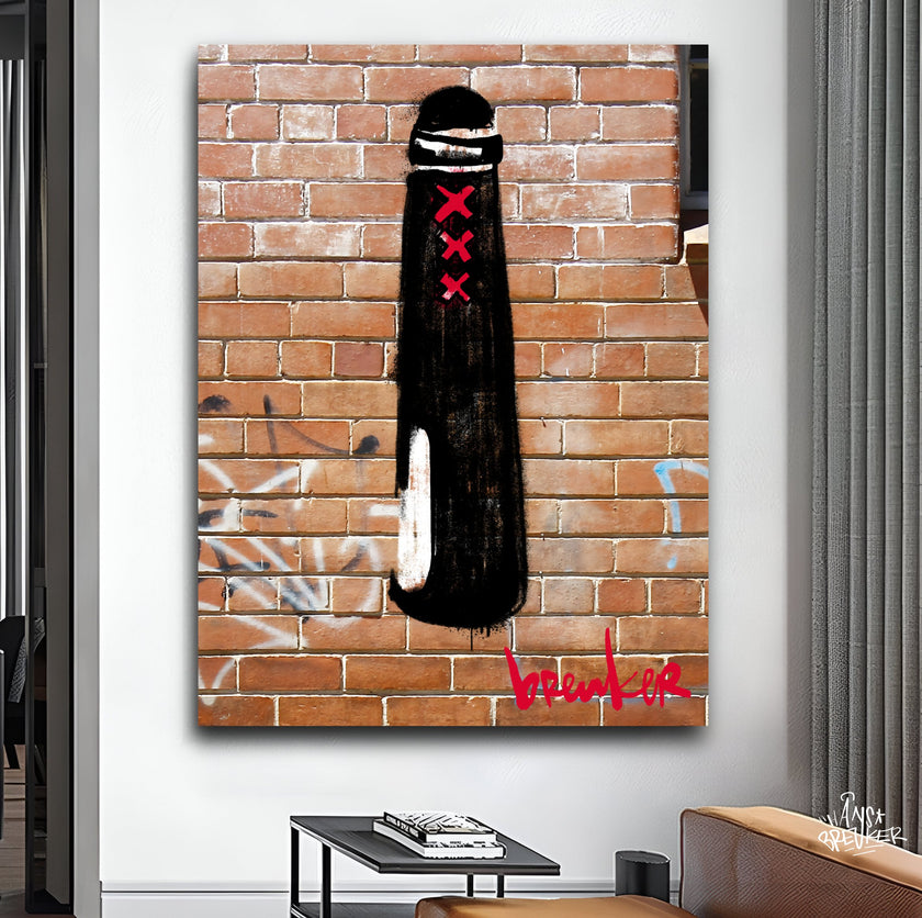 Amsterdammertje stencil streetart