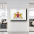 Wapen van Amsterdam, Liggend stadswapen Amsterdam poster, lijst, canvas lijst, illustratie Hans Breuker