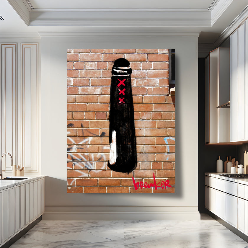 Amsterdammertje stencil streetart