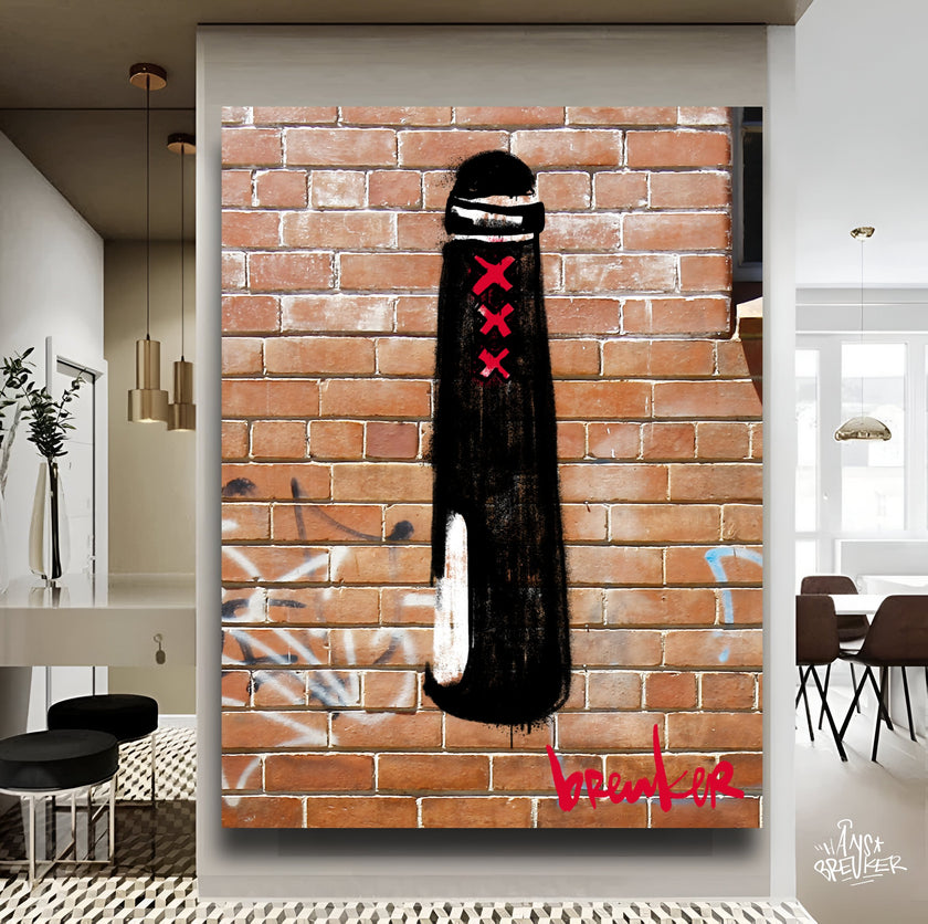 Amsterdammertje stencil streetart